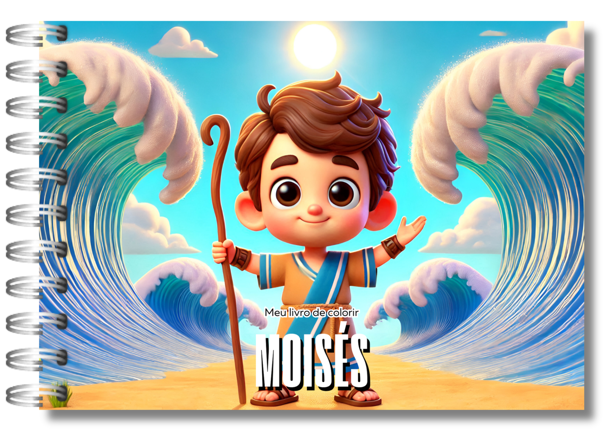 Mockup livro de colorir - Moisés